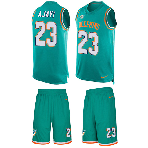 Men's Limited Jay Ajayi Nike Jersey Aqua Green - #23 Tank Top Suit NFL Miami Dolphins